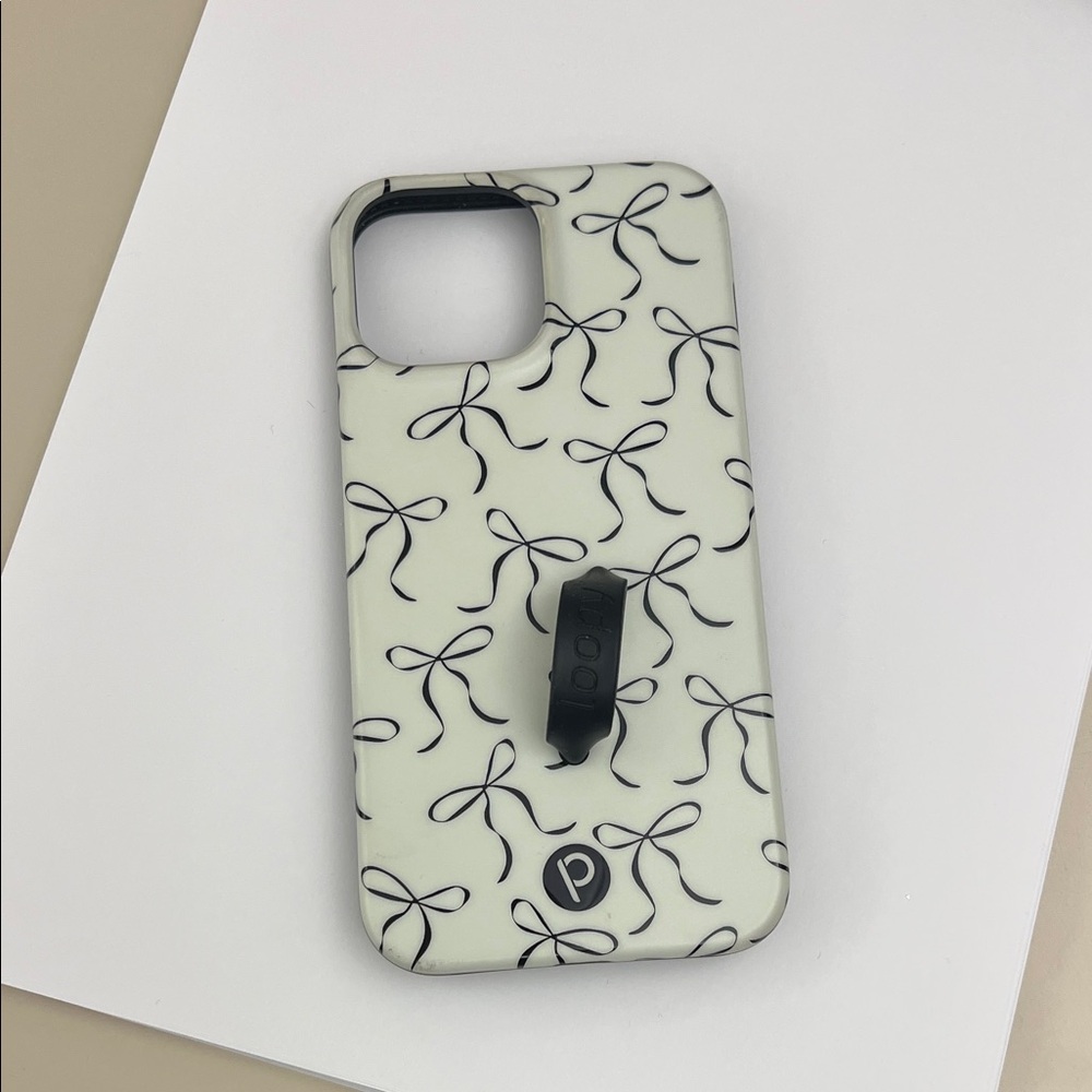 Loopy Case Black Bow on White Phone Case